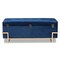 Baxton Studio Parker Blue Velvet Upholstered and Gold Metal Storage Ottoman 173-11029 - alternate 3